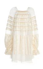 Noon By Noor Henley Sheer-trim Stripe Shift Dress