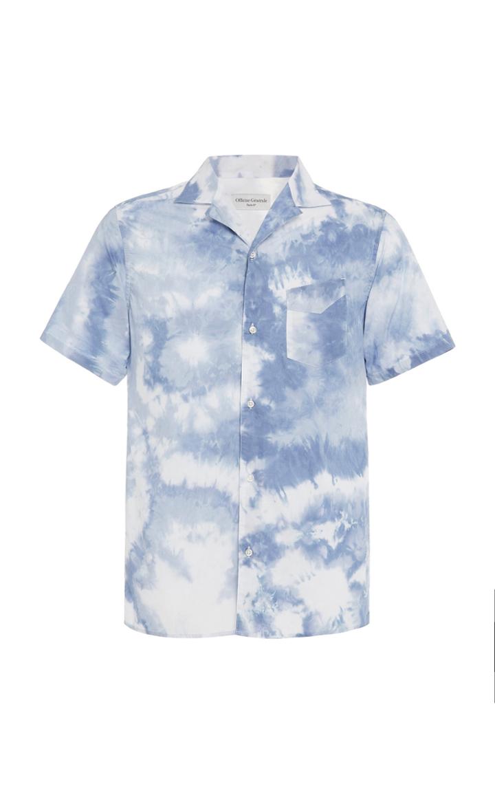 Officine Gnrale Dario Short Sleeve Tie Dye Printed Shirt