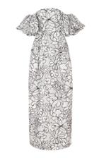 Prabal Gurung Floral Print Puff Sleeve Gown