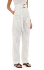 Moda Operandi Philosophy Di Lorenzo Serafini Striped Belted Taffetta Straight-leg Pa