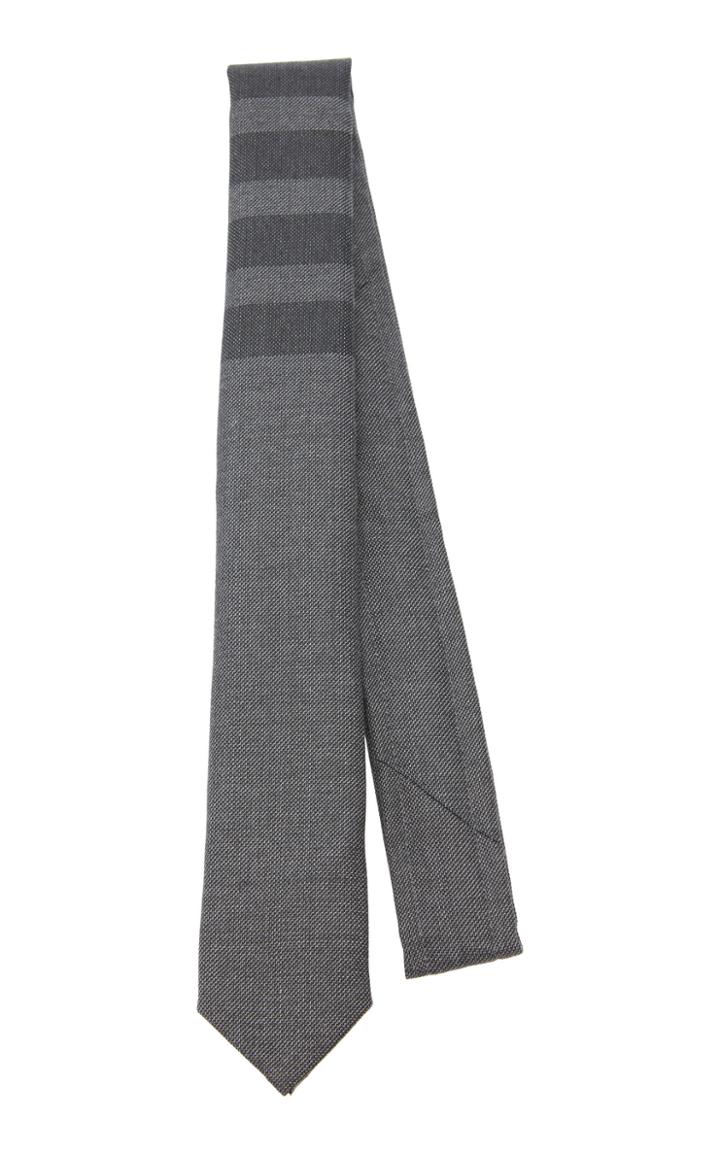 Thom Browne Striped Wool-blend Twill Tie