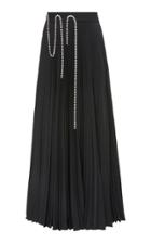 Christopher Kane Crystal-embellished Pliss-crepe Midi Skirt Size: 40