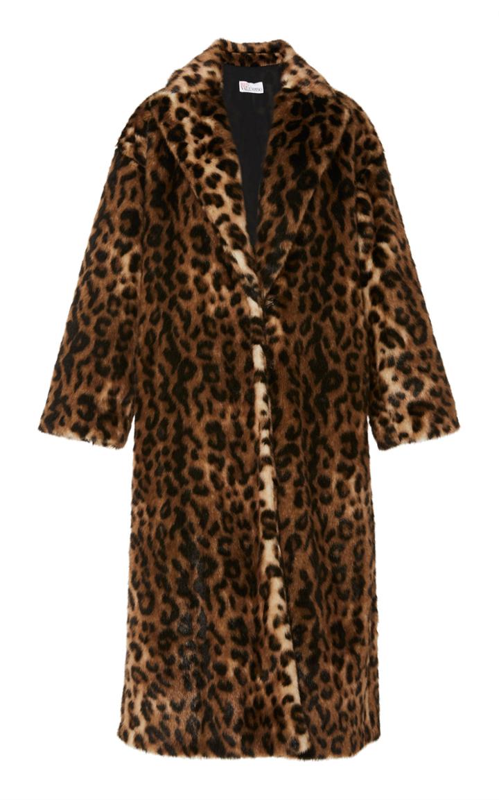 Red Valentino Oversized Leopard-print Faux Fur Coat