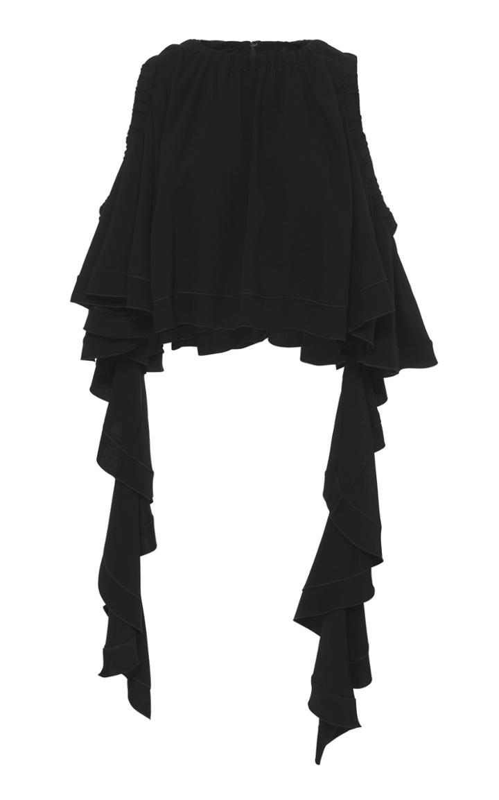 Ellery Ruffled Crepe Top