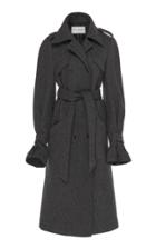 Olivier Theyskens Tamia Double-breasted Wool Trench Coat