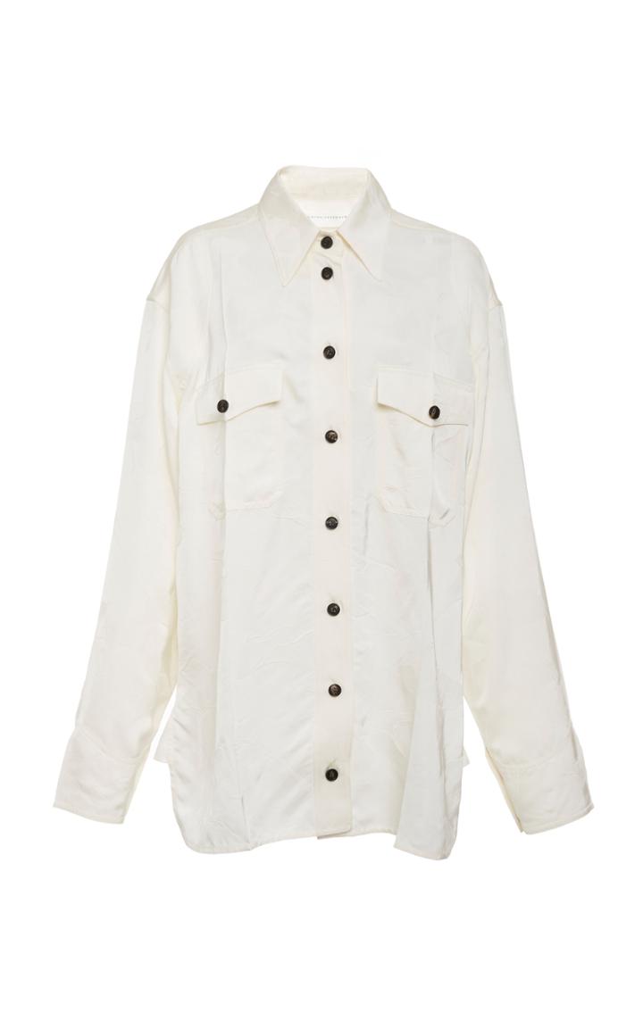 Victoria Beckham Lily Cloqu Long Sleeve Shirt