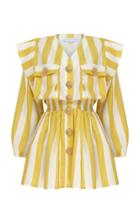 Moda Operandi Raisa Vanessa Linen Mini Dress With Buckle Details