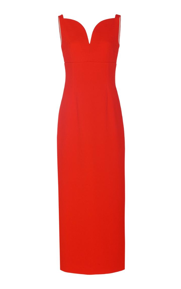 Emilia Wickstead Mathilda Sleeveless Stretch-crepe Midi Dress