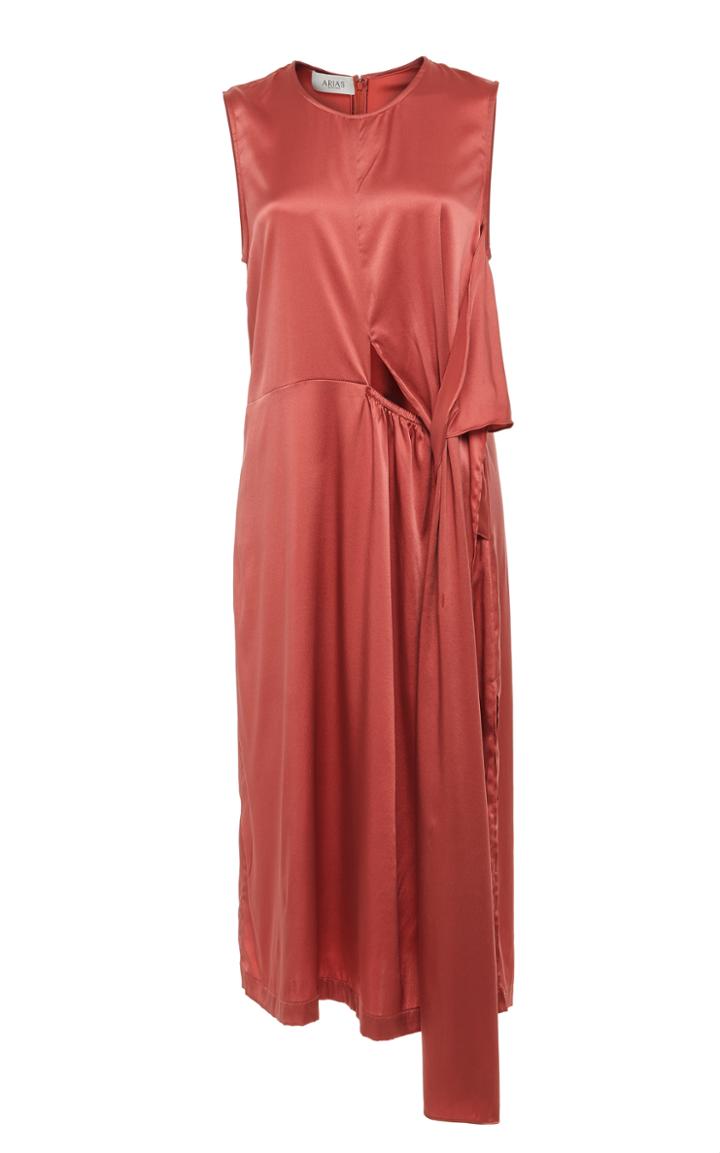 Arias Sleeveless Knot Midi Dress