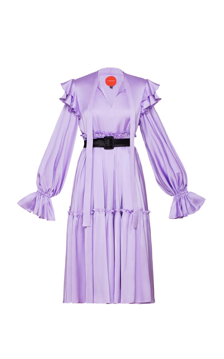Marianna Senchina Ruffled Blouson Dress