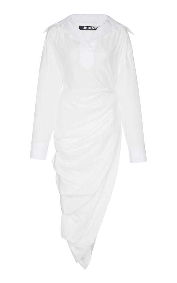 Jacquemus Asymmetrical Draped Shirt Dress