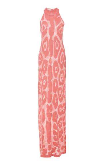 Nanna Van Blaaderen Long Jaguar Halter Dress