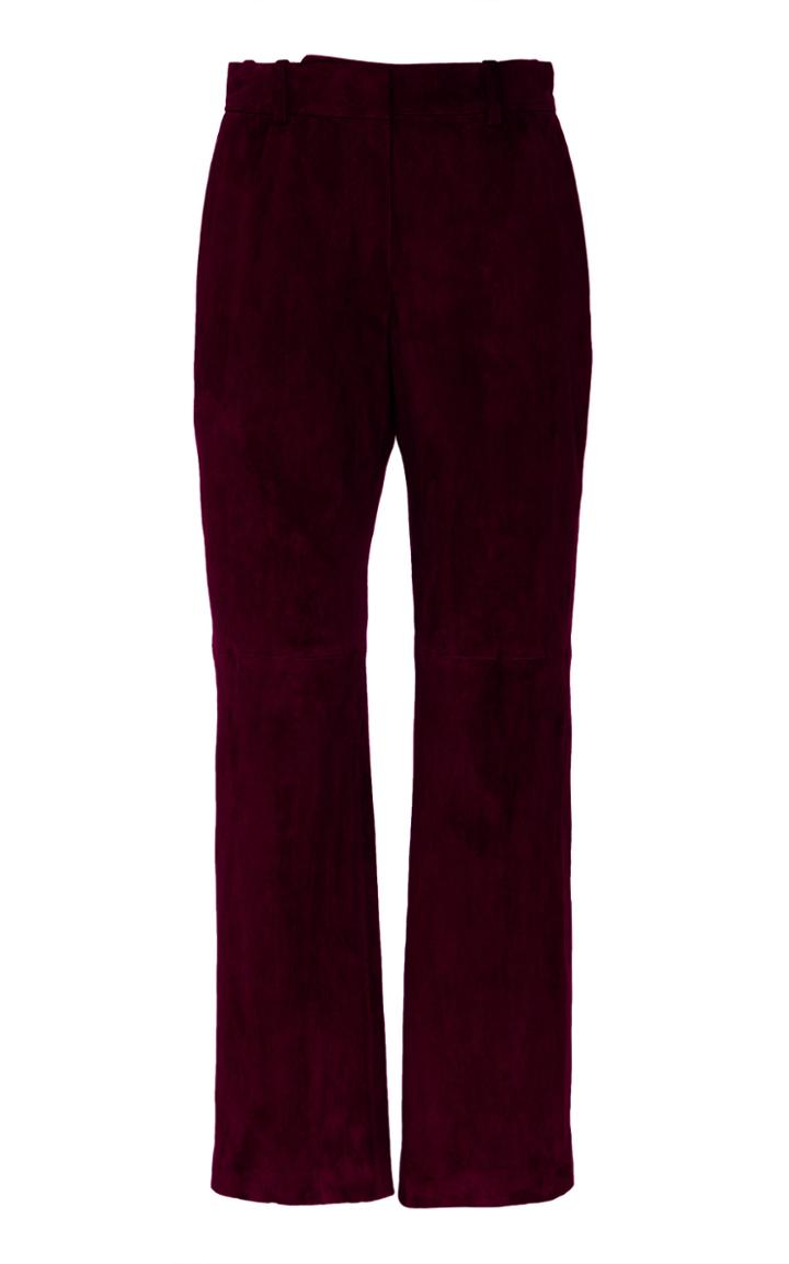 Joseph Coleman Cropped Lambskin Suede Pants
