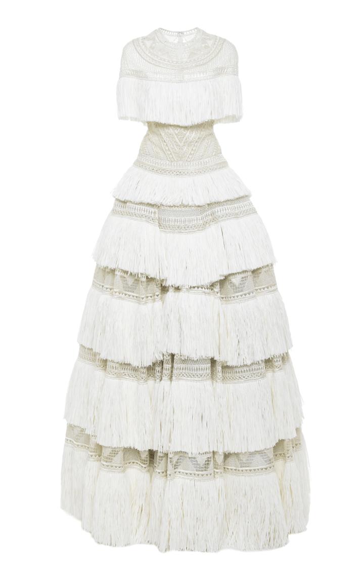 Naeem Khan Fringed Ball Gown