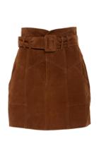 Marissa Webb Claire Belted Suede Mini Skirt