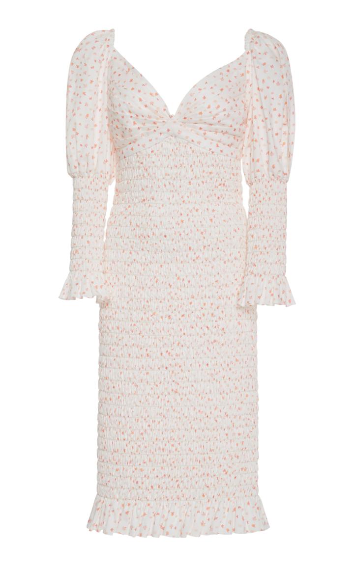 Alejandra Alonso Rojas Edurne Off Shoulder Shirred Dress