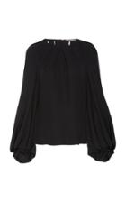 Zac Posen Silk Cut Out Full Sleeve Blouse