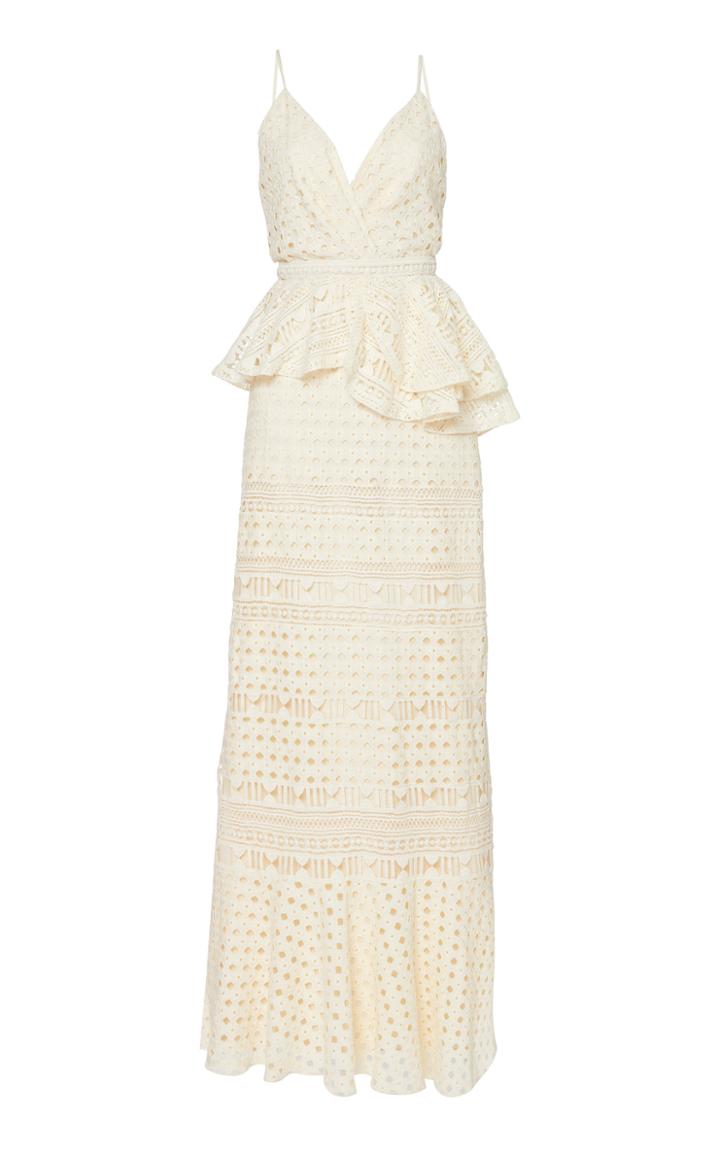 Johanna Ortiz Million Reasons Belted Cotton Embroidered Dress