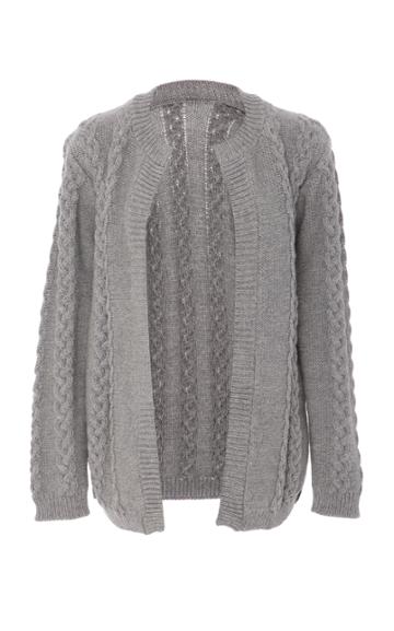 Nanna Van Blaaderen Braid Knit Crew Neck Cardigan