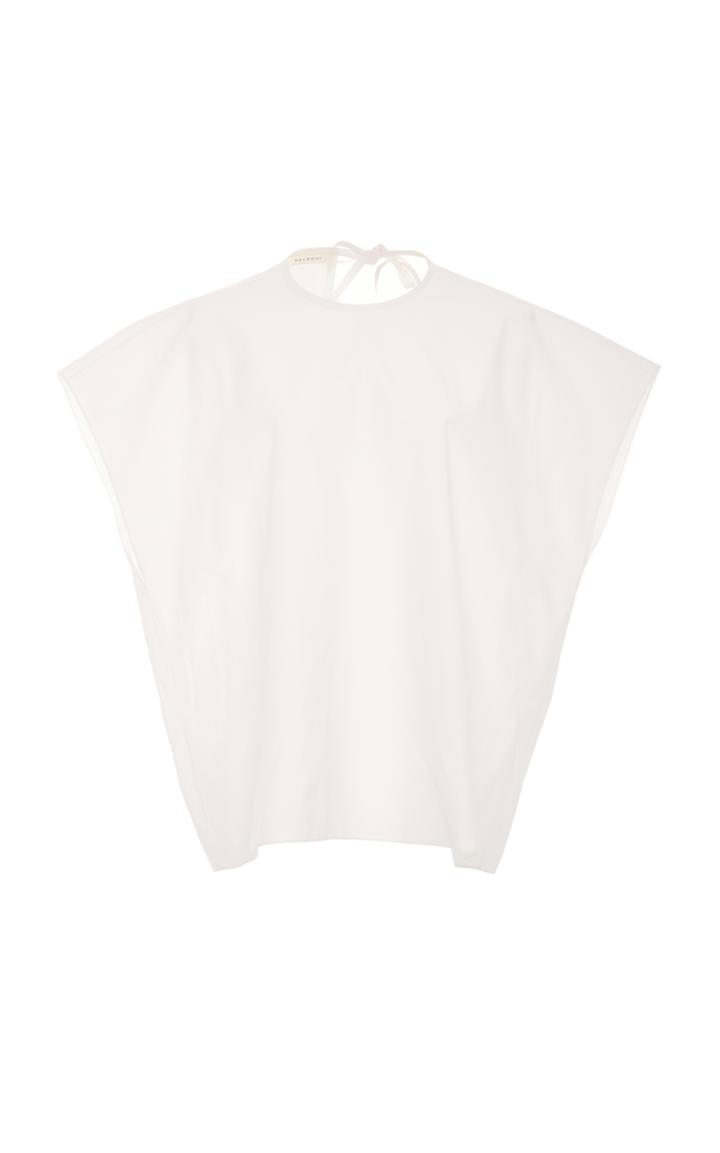 Delpozo Poplin Top With Ribbons