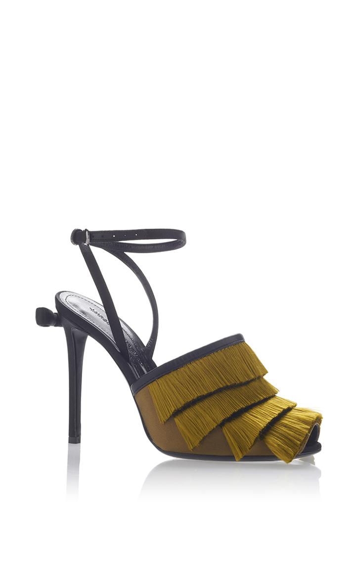 Marco De Vincenzo Satin Fringes Sandals