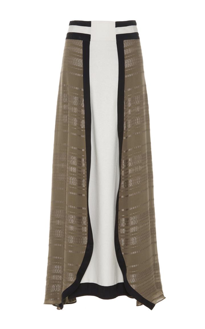 Zeus + Dione Lotus Color Block Maxi Skirt