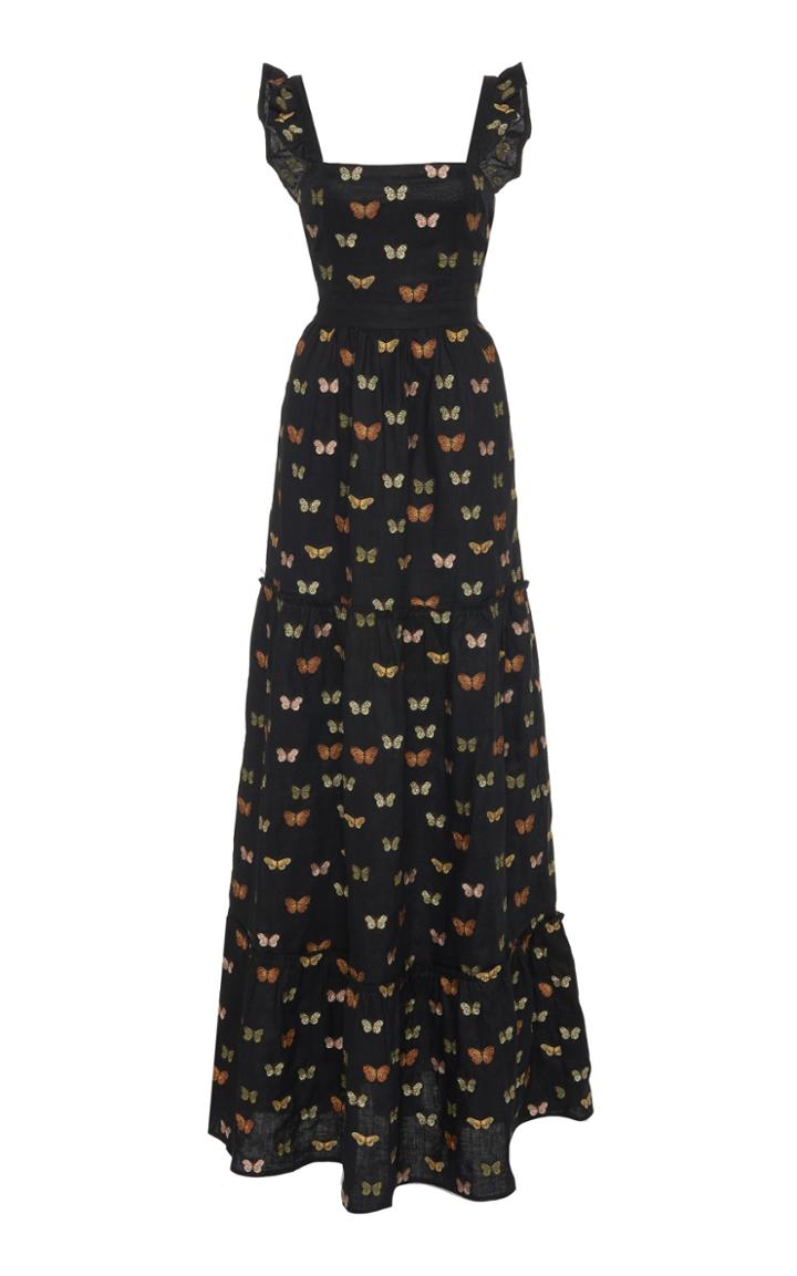 Moda Operandi Agua By Agua Bendita Herbarium Mariposario Embroidered Maxi Dress Size