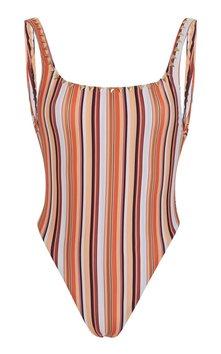 Same Striped One-piece Swimsuit