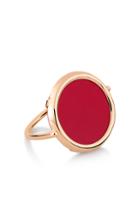 Ginette Ny Maria 18k Rose Gold Mother-of-pearl Disc Ring