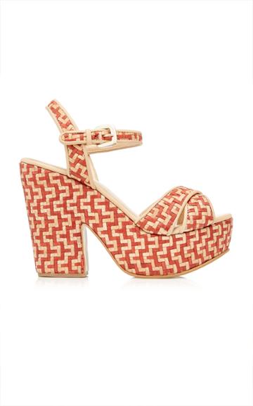 Johanna Ortiz Nomads Platform Burgundy Sandal
