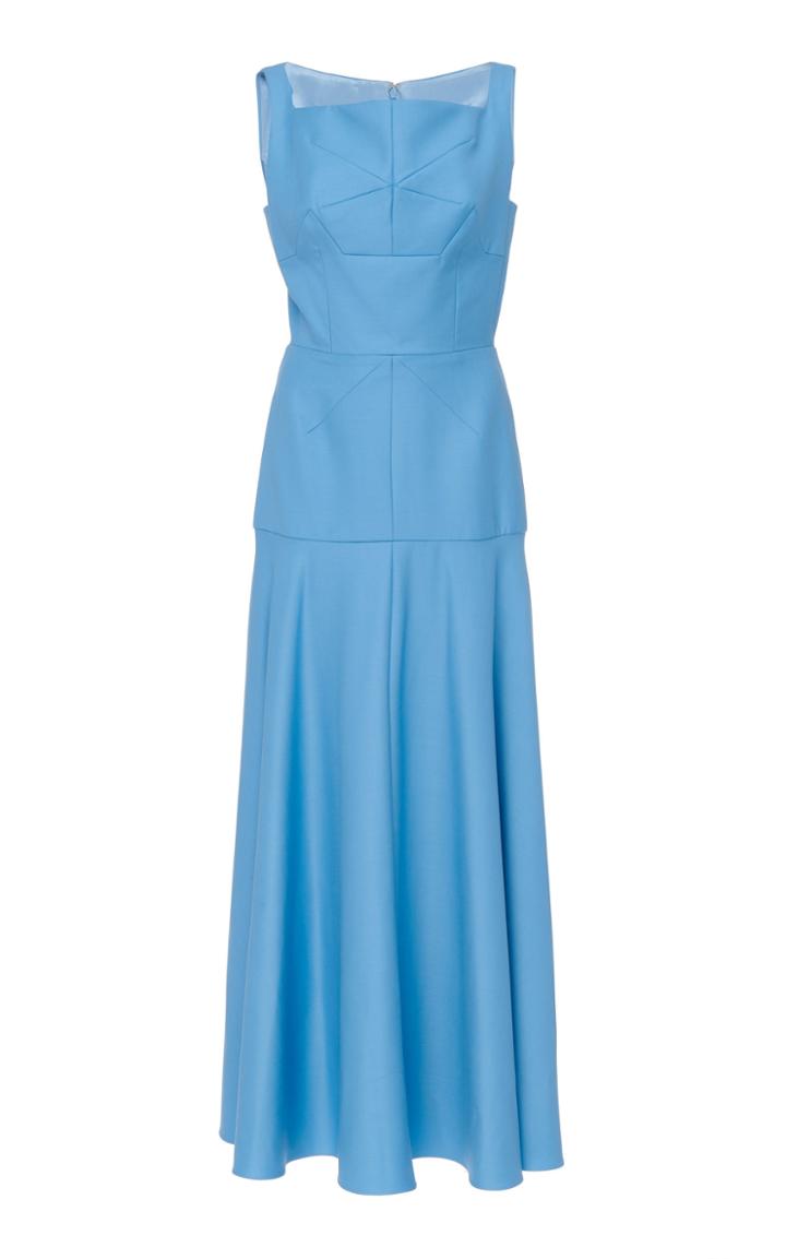 Emilia Wickstead Clarabelle Virgin Wool Gabardine Midi Dress
