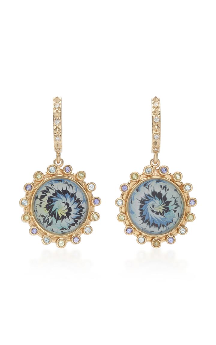 Marlo Laz 14k Yellow-gold Mini Tie-dye Drop Earrings