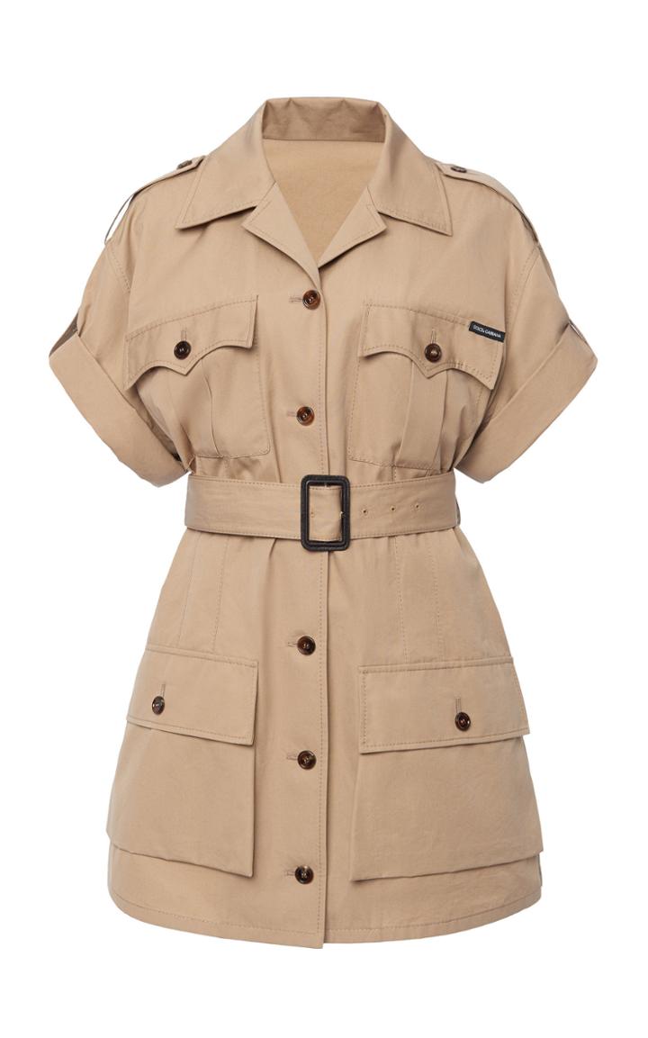 Moda Operandi Dolce & Gabbana Belted Cotton Cargo Dress Size: 38