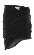 Alexandre Vauthier Asymmetric Velvet Mini Skirt