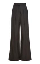 Moda Operandi Costarellos Annis Pintucked Wool Wide-leg Trousers