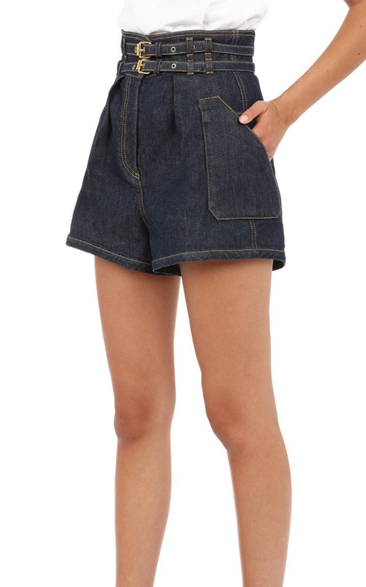 Moda Operandi Philosophy Di Lorenzo Serafini High Waisted Belted Denim Shorts