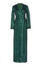 Jenny Packham Cecile Sequined Wrap Gown