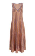 Pepa Pombo Guadalupe Stripe Midi Dress