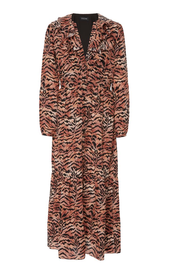 Saloni Ginny Tiger Midi Dress