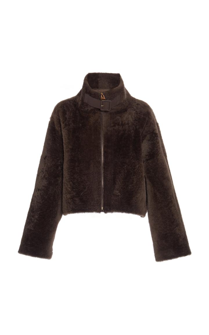 Moda Operandi Agnona Shearling Biker Jacket