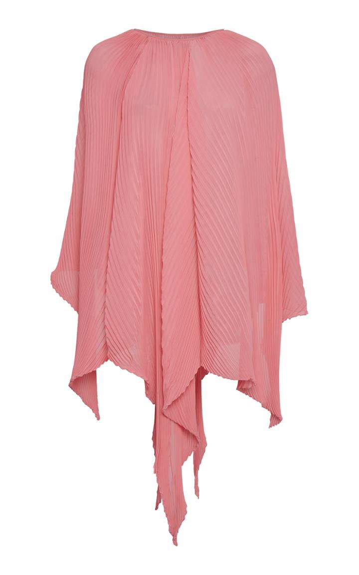 Jw Anderson Tie-detailed Pleated Chiffon Cape