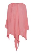 Jw Anderson Tie-detailed Pleated Chiffon Cape