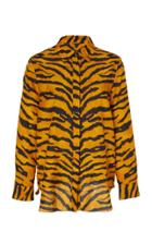 Adam Lippes Tiger Print Button Down Shirt