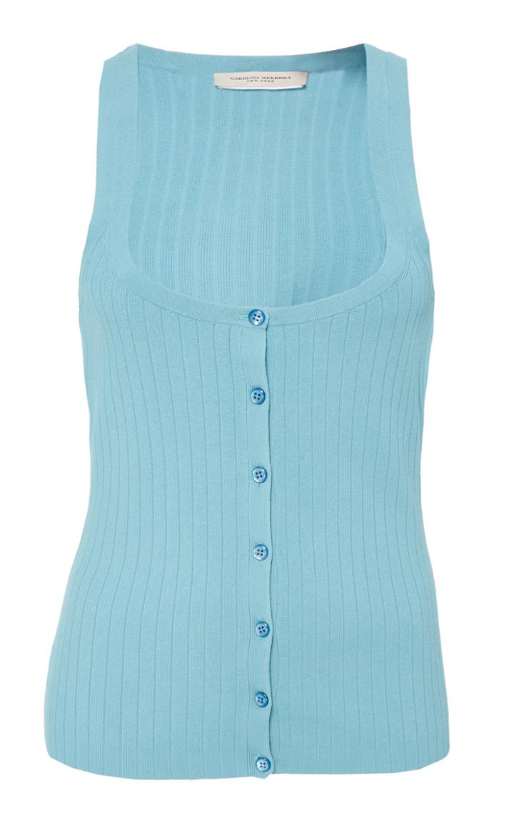 Carolina Herrera Ribbed Halter Top