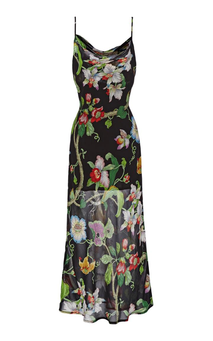 Moda Operandi Olivia Von Halle Bibi Silk Dress Size: Xs