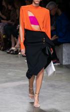 Versace Asymmetric Ruffle-embellished Satin Skirt
