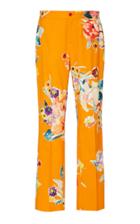 Ralph Lauren Carlina Floral Cotton Mid-rise Straight-leg Pants