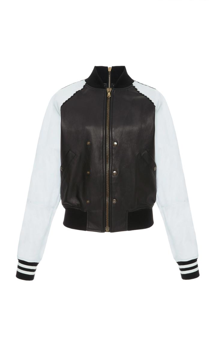 Tomas Maier Leather Bomber Blouson