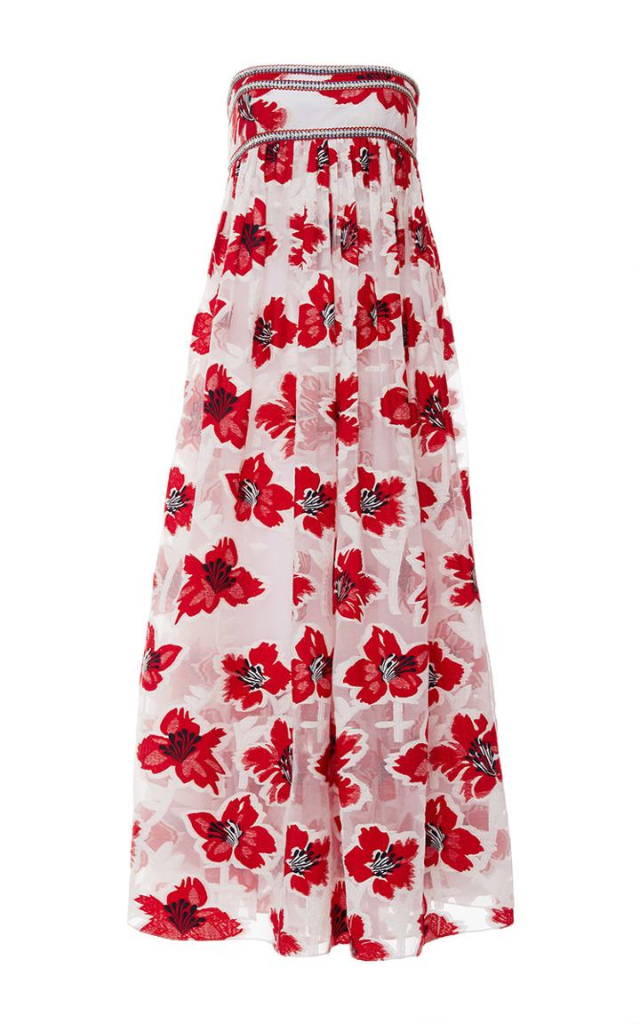 Tory Burch Barrington Floral Embroidered Gown