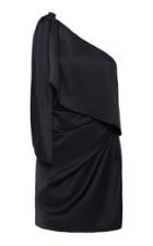 Significant Other Azure One-shoulder Satin Mini Dress